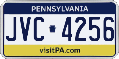 PA license plate JVC4256