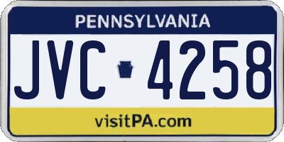 PA license plate JVC4258