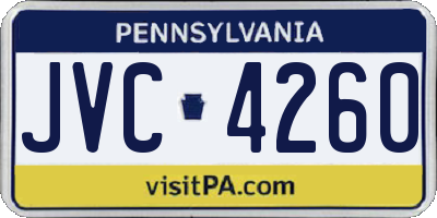 PA license plate JVC4260