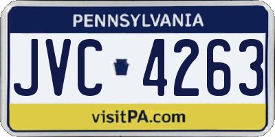 PA license plate JVC4263