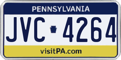 PA license plate JVC4264