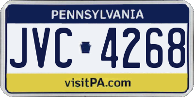 PA license plate JVC4268