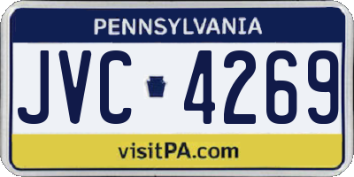 PA license plate JVC4269