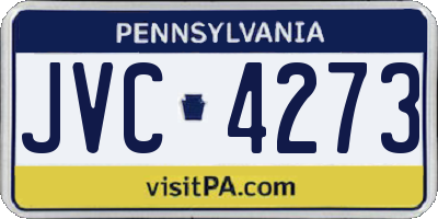 PA license plate JVC4273