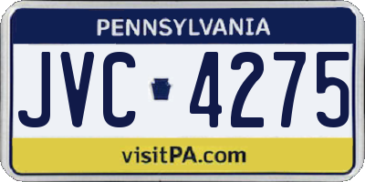 PA license plate JVC4275