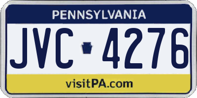 PA license plate JVC4276