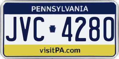 PA license plate JVC4280
