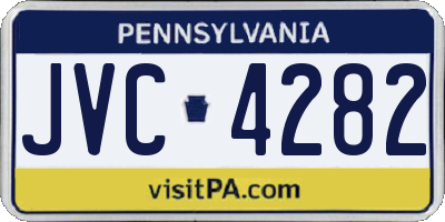 PA license plate JVC4282