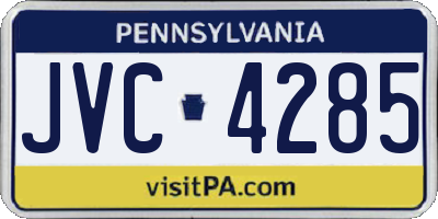 PA license plate JVC4285