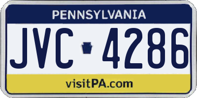 PA license plate JVC4286