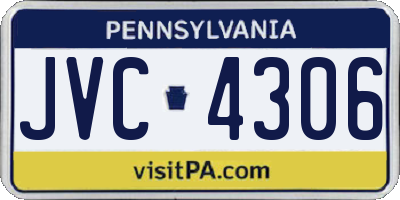 PA license plate JVC4306