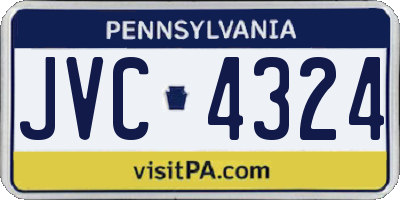 PA license plate JVC4324