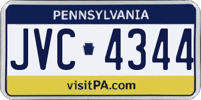 PA license plate JVC4344