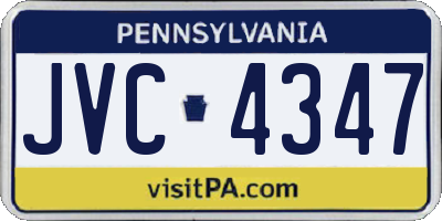 PA license plate JVC4347