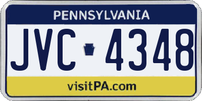 PA license plate JVC4348