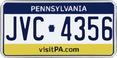 PA license plate JVC4356