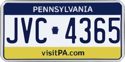PA license plate JVC4365