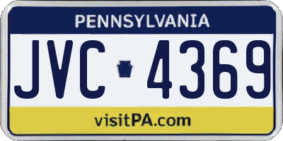 PA license plate JVC4369
