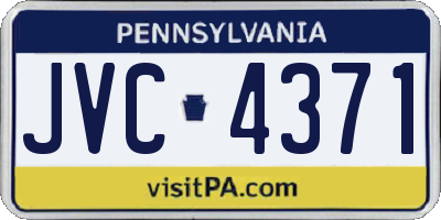 PA license plate JVC4371