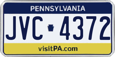 PA license plate JVC4372