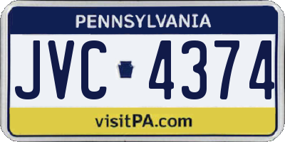 PA license plate JVC4374
