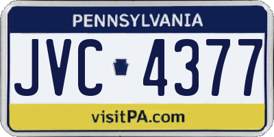 PA license plate JVC4377