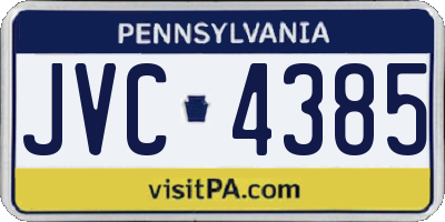 PA license plate JVC4385
