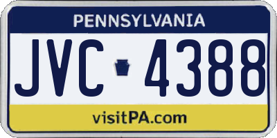 PA license plate JVC4388
