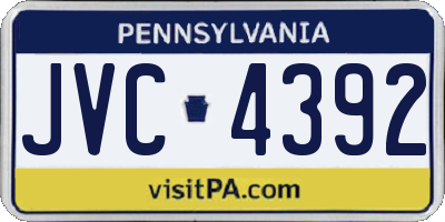 PA license plate JVC4392