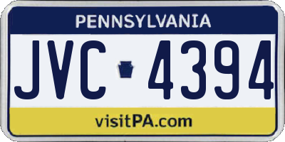PA license plate JVC4394