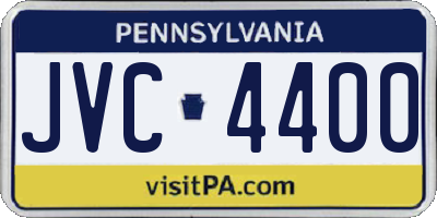 PA license plate JVC4400