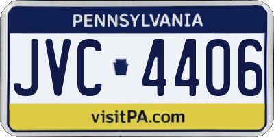 PA license plate JVC4406