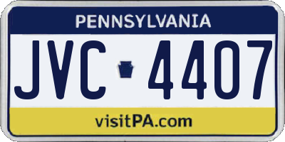 PA license plate JVC4407