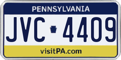 PA license plate JVC4409