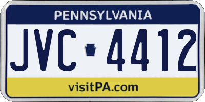 PA license plate JVC4412