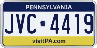 PA license plate JVC4419