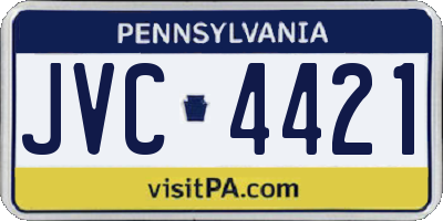PA license plate JVC4421