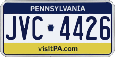 PA license plate JVC4426