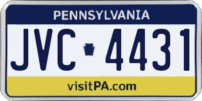 PA license plate JVC4431