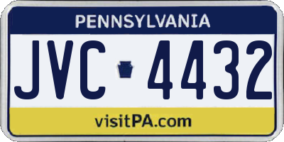PA license plate JVC4432