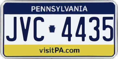PA license plate JVC4435