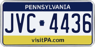 PA license plate JVC4436