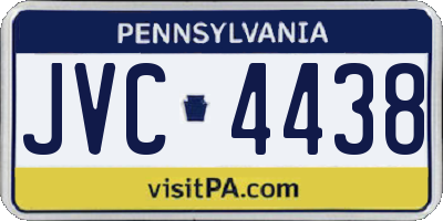 PA license plate JVC4438