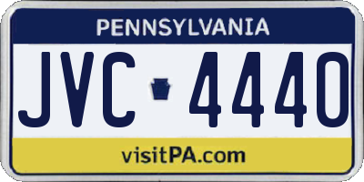 PA license plate JVC4440
