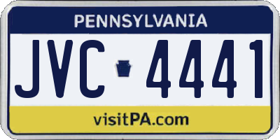 PA license plate JVC4441