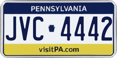 PA license plate JVC4442