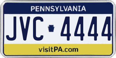 PA license plate JVC4444