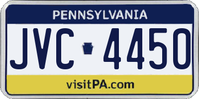 PA license plate JVC4450