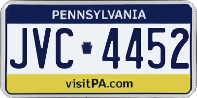 PA license plate JVC4452
