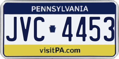 PA license plate JVC4453